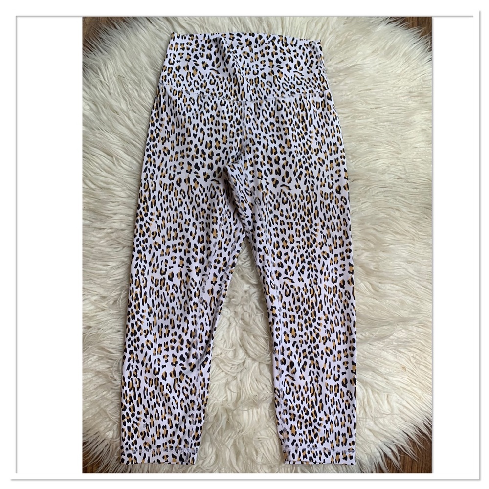 Slinkii Panthera Leggings Animal Print White Tan Size Medium - Picture 2 of 9